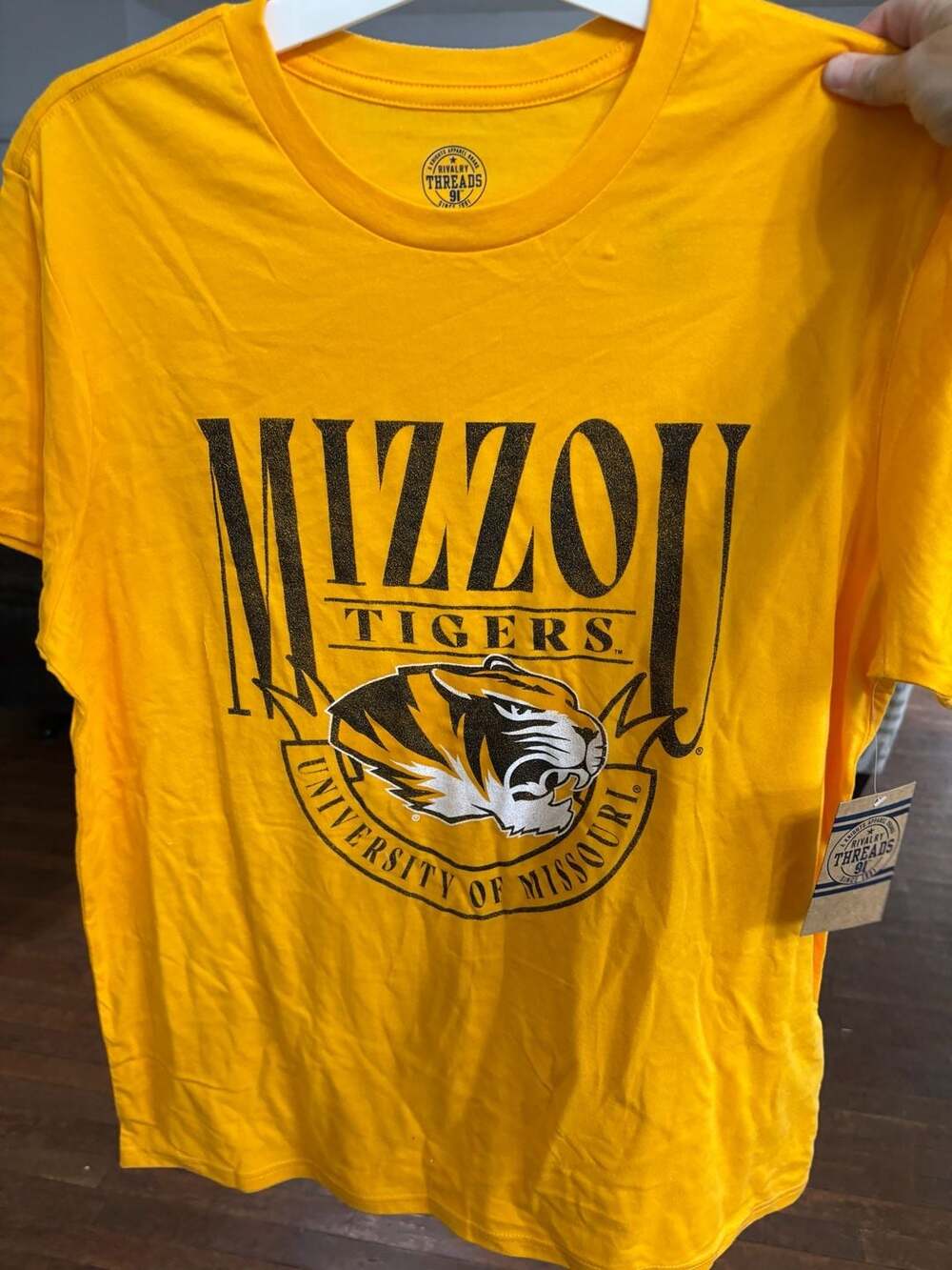 Rivalry Threads University of Missouri Mizzou Tigers Yellow T-Shirt